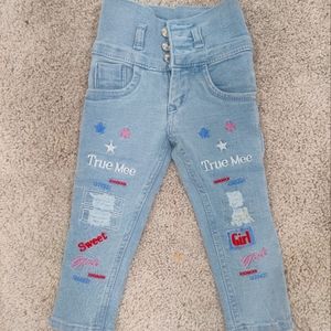 Light Blue Distressed Jeans, light weight, NWT, Size 2 to 6 girls available,